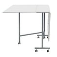 thumbnail image 2 of Sew Ready Mobile Folding Craft Hobby & Cutting Table in Silver / White, 2 of 12