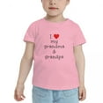 thumbnail image 2 of I Love My Grandma and Grandpa Cute Toddler Tshirts for Boys Girls (Pink, Youth XL), 2 of 5