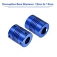 thumbnail image 4 of 5Pcs 12mm to 12mm Aluminum Alloy Shaft Coupling L30xD25 Flexible Coupler with Screws for Motors,Blue, 4 of 6