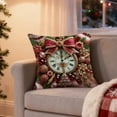thumbnail image 4 of Eoozwa 2 Packs Christmas Pillow Covers 17x17 Inch Festive Holiday Decor Soft Plush Fabric with Hidden Zipper for Living Room Sofa Bedroom Seasonal Home Accents Throw Pillow Cases, 4 of 6