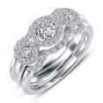 thumbnail image 4 of Lafonn Classic Sterling Silver Platinum Plated Lassire Simulated Diamond Ring (0.97 CTTW), 4 of 5