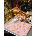 thumbnail image 3 of Christmas Gingerbread Man Pink Kitchen Placemat Christmas Dining Table Decor Table Mat Home Decor Bowl Cup Mat, 3 of 5