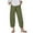 Army Green, variant on CFLVAEK Wide Leg Trouser Style Cotton Linen Pants for Women with Elastic High Waist Petal Shaped Cuff Pant Baggy Solid Pocket Beach Trousers Loose Tall Length Lounge Pants XL Gray