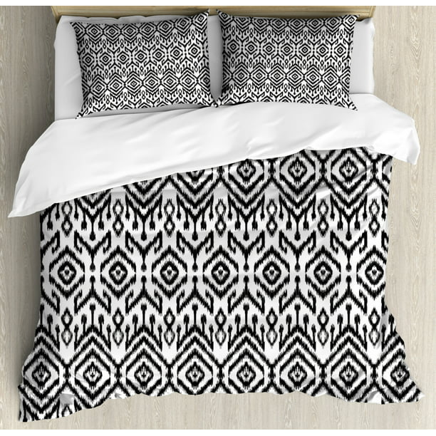 White Duvet Cover Set Queen Size, Modern Damask Black And White Comforter Bedding Set Queen
