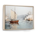 thumbnail image 2 of Designart "Coastal Port In Minimalist Style III" Port Landscape Floater Framed Canvas Prints, 2 of 5