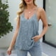 thumbnail image 2 of Jeans de tiro bajo,Blusa de lentejuelas, sin mangas, cuello redondo, 95 % poliéster, 5 % elastano, ropa informal para mujer, sopatenor, 2 of 9