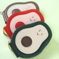 thumbnail image 7 of Xfvqtps Card Holder Coin Purses Zip up Multi Slot Storage Cute Avocado Style Leather Wallet Red, 7 of 7