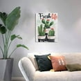 thumbnail image 5 of 12x16 inch Canvas Paintings For Bedroom 'Fresh Life' Slogan Cactus,Home Room Decor Bedroom Accessory,Enchanting Cactus Poster Prints,For Bedroom,Lounge,Studio,Cafes Wall Decor Painting Gifts, 5 of 6