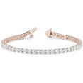 thumbnail image 2 of JewelMore Diamond Tennis Bracelet | 2 Carat - 10 Carat Certified Lab Grown Diamond Bracelet Line 7" | 14K in White Yellow Or Rose Gold | Darcy Round Tennis Bracelet | FG-VS1-VS2 Quality, 2 of 9