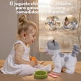 thumbnail image 4 of Gato Robot De Peluche Juguete Maulla Movimiento Realista Gato Gris., 4 of 7