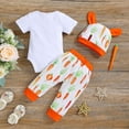 thumbnail image 3 of Mercatoo Baby Outfits Toddler Carrot 𝐂artoon Print Shirt and Pants 𝐑abbit Print Romper Outfits Set Chic Wearproof Outwear, 3 of 8