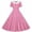 Hot Pink Dresses, variant on Women's 1950s Retro Plaid Cocktail Dress Vintage Double Breasted Short Sleeve Swing Wedding Guest Prom Dresses Red Dresses M