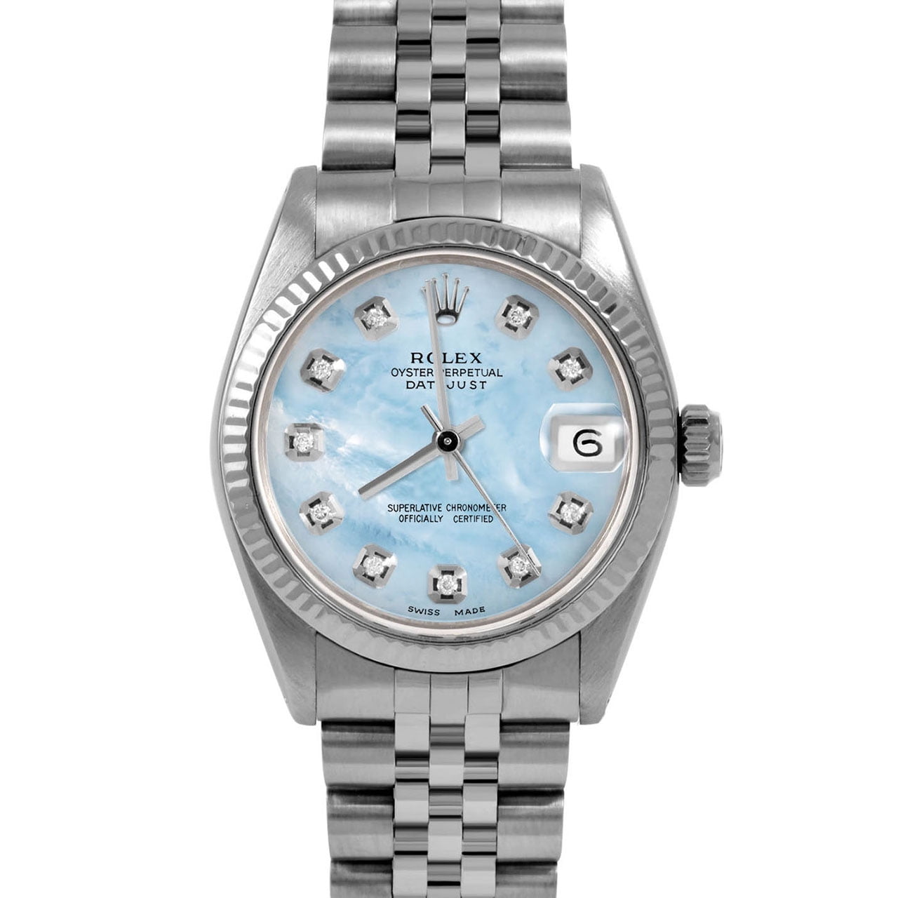 Light hotsell blue rolex