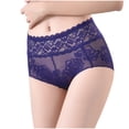 thumbnail image 2 of Bigersell Lace Panties for Women Clearance Underwear Women Bikini Panty Style P-774 Polyester Cheeky Panties Seamless Underwear Ladies Thong Briefs High Waist Women's Panties Dark Blue M, 2 of 5
