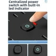 thumbnail image 4 of ZHENYEMEI Power Strip with Wireless Charging, Desktop Wireless Charging Socket with 6 Ac Ports, 2 USB Ports, 1 Type-C Port, Power Switch, Overload Protection for Office Home Travel Dorm, 1PC(Black), 4 of 9