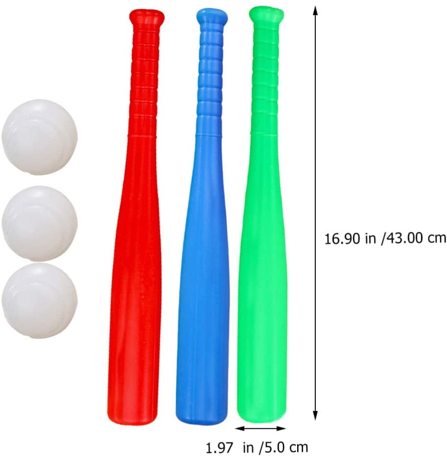 1 Pack Plastic Baseball Bat Kit with Baseball Toy