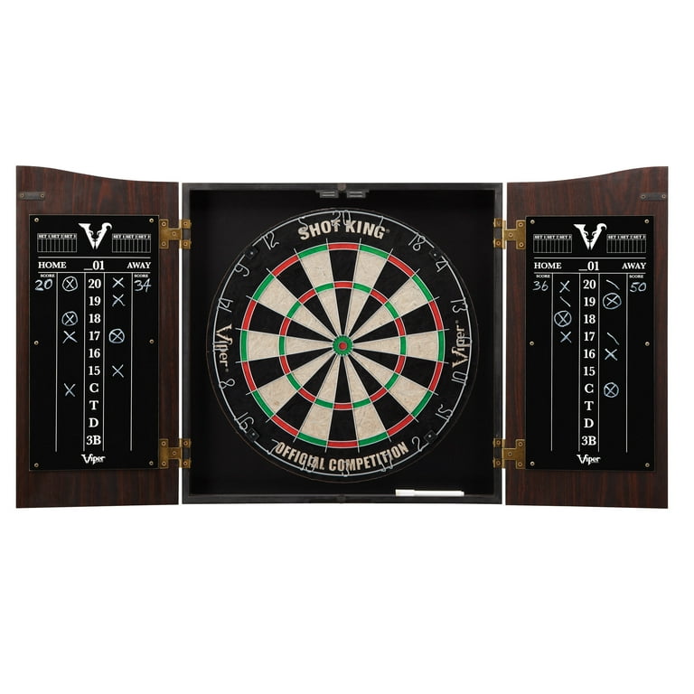 Shot Warrior Aluminium Cabinet Set - Cabinet, Board and 6 Darts Included