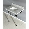 thumbnail image 2 of Kingston Brass KVPB30MASQ0 Templeton 30" Carrara Marble Vanity Top with Acrylic Legs (8-Inch, 3-Hole), Carrara Marble White/Matte Black, 2 of 7