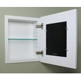 thumbnail image 3 of Portrait Shaker White Recessed Picture Frame Medicine Cabinet (11" W x 14" H), 3 of 5