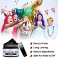 thumbnail image 3 of Temporary Hair Color Wax, Hair Styling Wax, Fast - Acting, Non-Greasy, 4.23 oz - Black, 3 of 9