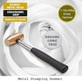 thumbnail image 4 of 1 Pound Brass Non-Sparking Hammer Metal Stamping Hammer with Comfortable Grip 9.65 Inches Long, 4 of 7