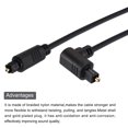thumbnail image 3 of Unique Bargains Fiber Optic Audio Cable 90 Degree Digital Optic Cable 3.3FT TOS Optical Link PVC Plastic for TV DVD Black, 3 of 6