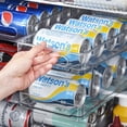 thumbnail image 3 of Pantry Organization and Storage 2-Layer(big) Beverage Holder for Fridge,Rolling Soda Can Organizer for Refrigerator Can Dispenser，Plastic Storage Rack for Fefrigerators, 3 of 10