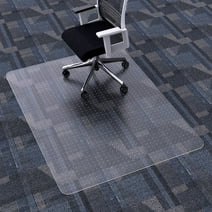 HOMEK Office Chair Mat for Low Pile Carpet, 36'' x 48'' Rectangle,Computer Desk Chair Mat for Carpeted Floors, Easy Glide Rolling Plastic Floor Mat for Office Chair on Carpet - BPA and Phthalates Free
