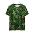 thumbnail image 4 of Ceisia T-Shirt Décontracté pour Homme, Coupe Ajustée, Tissé, Imprimé Camouflage, Col Rond, Manches Courtes, Cadeaux, 4 of 9