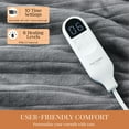 thumbnail image 5 of U by Bedsure Heated Blanket Electric Full, Flannel Electric Blanket, with 10 Time Settings, 6 Heat Settings, and 8 hrs Timer Auto Shut Off, Grey, 5 of 6