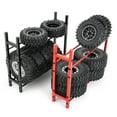 thumbnail image 3 of Ruiboury Metal Alloy Tire Rack For Axial FMS 1/10 D90 RC Car Accessories Black, 3 of 6