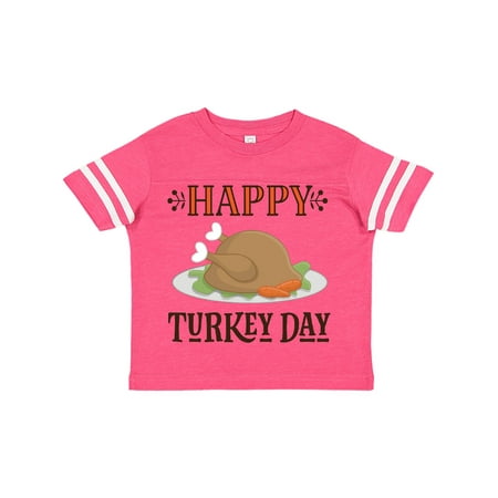 

Inktastic Thanksgiving Happy Turkey Day Gift Toddler Boy or Toddler Girl T-Shirt