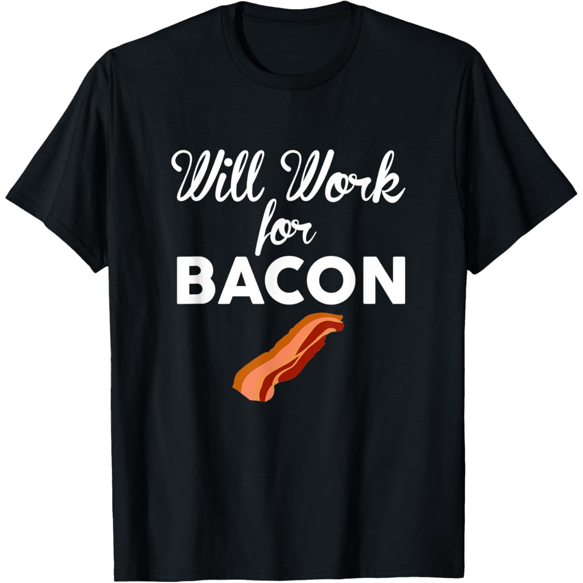 Funny Keto Cardio Gym Fitness Jokes Gift Will Work For Bacon T-Shirt