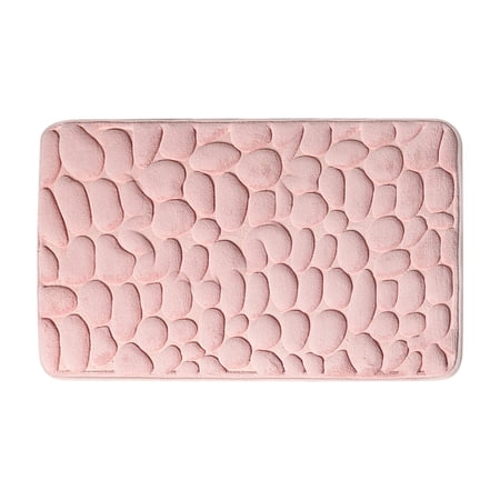 TIHLMK Clearance Embossed Bathroom Bath Mat Non-slip Carpets In Wash Basin Bathtub Side Floor Rug Shower Room Doormat Memory Foam Pad