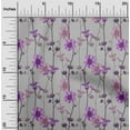 thumbnail image 2 of oneOone Tissu Popeline de Coton Violet Floral Rétro Matériel de Robe Tissu Imprimé Tissu au Mètre 56 Pouces de Large, 2 of 5