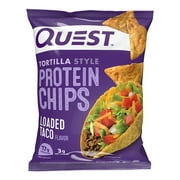 Quest Loaded Taco Protein Chips, 4oz Pack Of 12
