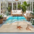 thumbnail image 2 of Area Rugs 3'x5', Coastal Starfish Carpet Runner Indoor Outdoor Rugs Home Decor Aesthetic, Nautical Seaside Ocean Beach Seashells Non Slip Mats Washable Accent Rug for Living Room Bedroom, 2 of 8