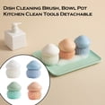 thumbnail image 4 of Kitchen Cleaning Brush Bowl Dish Scrubber Brush Cute Pattern Nylon Wire Ball Dining Removable Kitchenware Wash Clean Tools Accessories Pink, 4 of 9