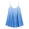 thumbnail image 5 of Jalioing Womens Plus Size Camisoles Loose Pleated Sleeveless Spaghetti Strap Tank Tops Fashion Gradient Summer Cami Shirts, 5 of 7