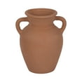 thumbnail image 6 of Boho Terracotta Vase - Handmade Pottery Amphora with Handles - Rustic Farmhouse Style Flower Holder - Decorative Clay Urn for Home, Living Room & Office - Vintage-Inspired Table Decor - 9" Brown, 6 of 12