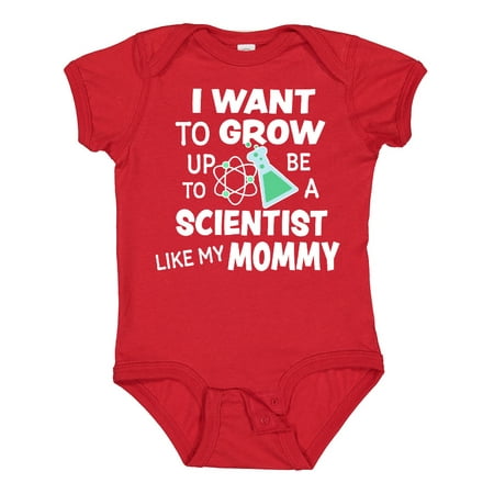 

Inktastic I Want to Grow Up to Be a Scientist Like My Mommy Gift Baby Boy or Baby Girl Bodysuit