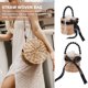 thumbnail image 5 of 1 UNID REDONDA REDONDO WOVEN BOLSA DE LADY BOLSA DE VIAJE DE HORNO SIMPLE, 5 of 6