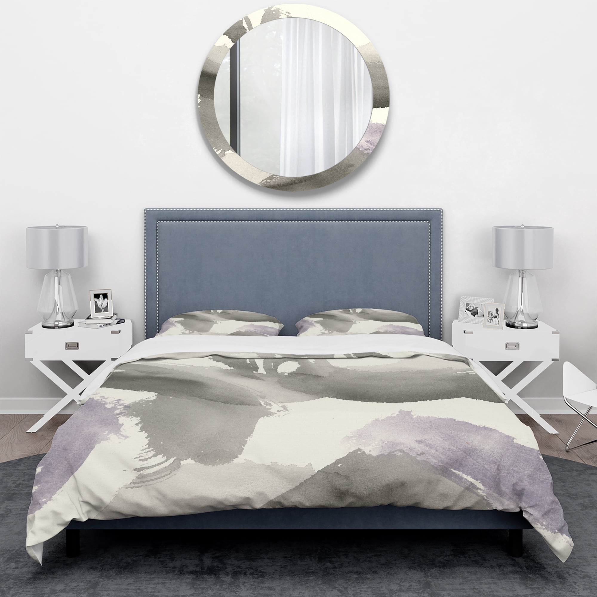 Designart 'minimal geometric Gesture IV' Geometric Duvet Cover Set