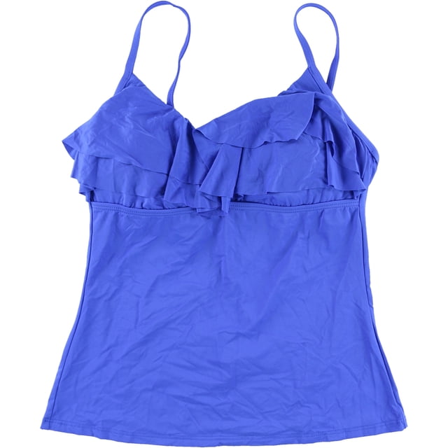 Tankini Kenneth Cole con gradas para mujer azul mediano