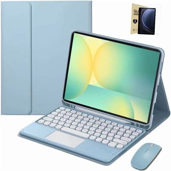Touchpad Keyboard Case & Wireless Mouse for Huawei MatePad 11.5 S (2026, 11.5"), 2 Screen Protectors,Blue