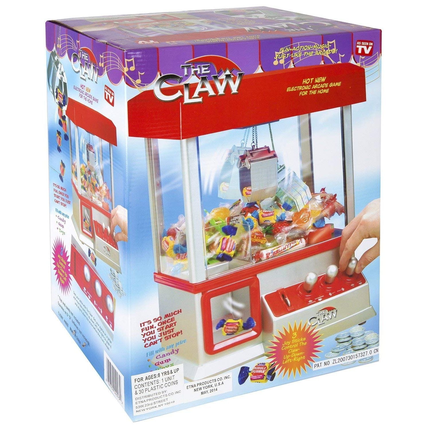 Home Arcade Carnival Crane Claw Game Electronic Grabber Candy Gum Toys included 