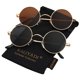 thumbnail image 1 of Gafas de sol KALIYADI redondas polarizadas retro de metal UV47 para hombre y mujer, 1 of 7