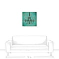 thumbnail image 3 of Creative Products Teal Chandelier 24x24 Canvas Wall Art, 3 of 5