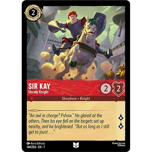 Disney Lorcana Archazia's Island Uncommon Sir Kay - Unruly Knight #144
