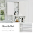 thumbnail image 5 of Over The Toilet Storage Cabinet, Bathroom Storage Organizer Over Toilet, Space Saver W/Adjustable Shelf & Open Storage Shelf, White, 5 of 7